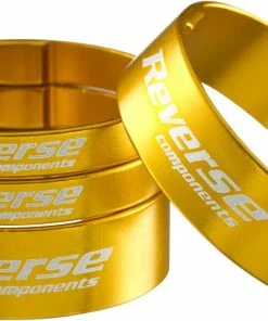 Reverse Components Reverse - Set D'entretoises De Direction “Spacer 1 1/8" -Vélos électriques Soldes 2022 reverse ultra light spacer dore 3840x2160